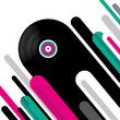 Vektor: Modish musical background with vinyl. Modish musical background with vinyl.