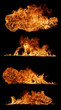 High resolution fire collection isolated on black background High resolution fire collection isolated on black background