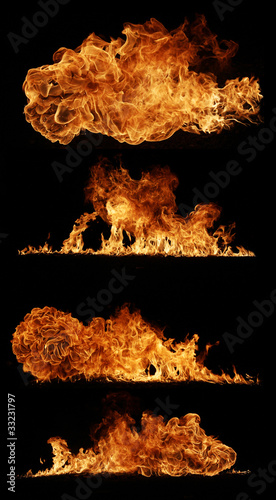 Photo: High resolution fire collection isolated on black background High resolution fire collection isolated on black background