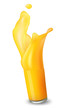 Orange juice splash. Vector illustration. Orange juice splash. Vector illustration.