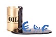 Oelfass gold mit Euro 1