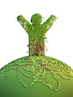 symbolic tree man on the planet