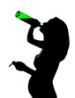 Photo: Silhouette of careless pregnant Silhouette of careless pregnant