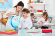 little girl at  nursery school