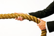 businessman holding rope