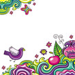 Vector: Abstract floral card (series) Abstract floral card (series)