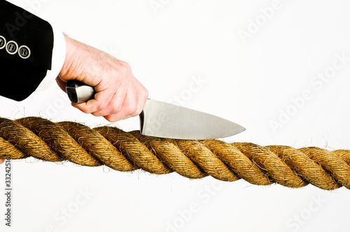 Photo: cutting rope cutting rope