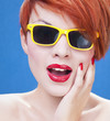 Funky portrait of a pretty girl