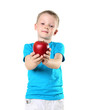 little boy in studio