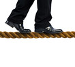 balancing on rope