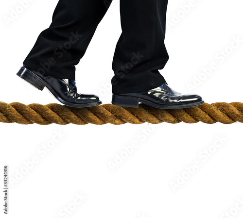 Photo: balancing on rope balancing on rope