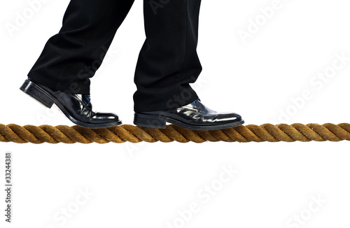 Photo: walking on rope walking on rope