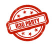 Sternen Stempel rot Ü30 PARTY