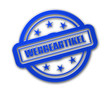 Sternen Stempel blau glas WERBEARTIKEL