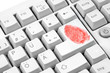 Tastatur mit Fingerabdruck