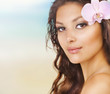 Beautiful Summer Woman on the Beach