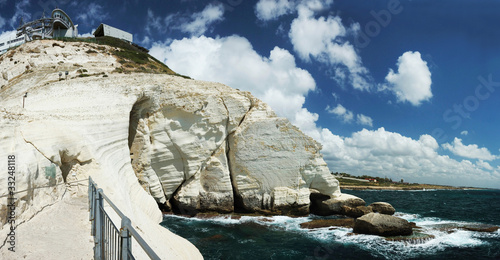 Photo: Panorama of Rosh hanikra cape,Israel Panorama of Rosh hanikra cape,Israel