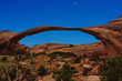 Moon shines over the incredible Landscape Arch