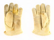 Pair of worn work gloves Pair of worn work gloves