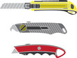 Vektor: colour cutter knifes. stencil colour cutter knifes. stencil