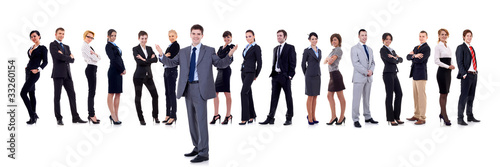 Photo: Business team and their leader Business team and their leader
