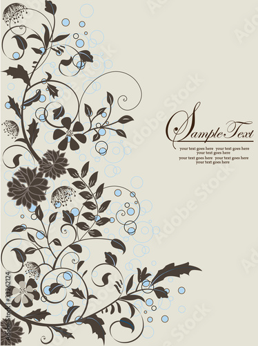 Vector: Abstract flowers background with place for your text Abstract flowers background with place for your text