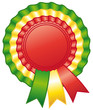Rasta cockade. Rosette ribbon.