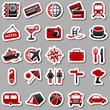 Travel Red Stickers