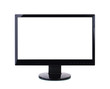 Computer Monitor with blank white screen. Computer Monitor with blank white screen.