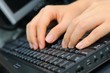 Photo: Both hands on keyboard Both hands on keyboard