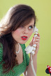 donna retro al telefono donna retro al telefono