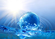 Breadboard model of globe floating on water