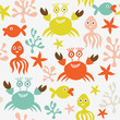 seamless background with marine life seamless background with marine life