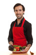 chef presenting vegetables