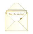 Invitation cart inside an envelope
