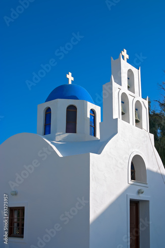 Photo: Greek orthodox church in Santorini, Greece Greek orthodox church in Santorini, Greece