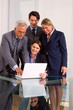 businessman and businesswoman during a meeting
