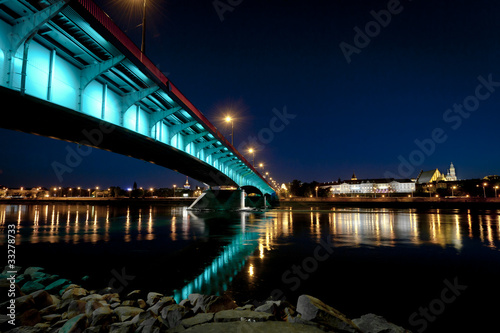 Panorama of Warsaw city by night|33278733