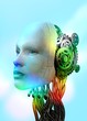 Female android head Female android head