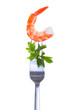 Photo: Shrimp on fork Shrimp on fork