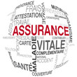 vecteur, mots sur le thème de l'assurance