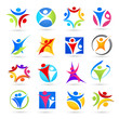 Collection of abstract people icons