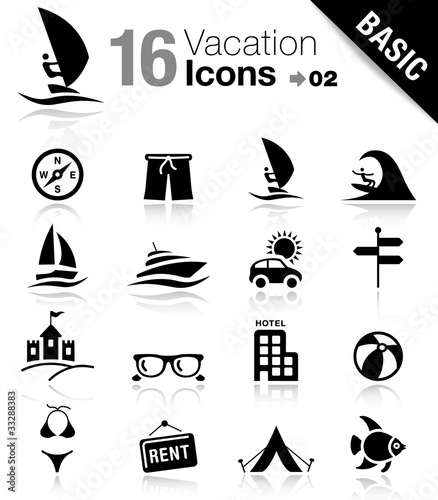 Vektor: Basic - Vacation icons Basic - Vacation icons