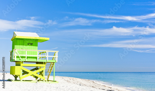 Photo: cabin on the beach, Miami Beach, Florida, USA cabin on the beach, Miami Beach, Florida, USA