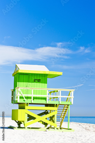 Photo: cabin on the beach, Miami Beach, Florida, USA cabin on the beach, Miami Beach, Florida, USA