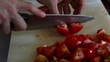 Cutting tomatoes