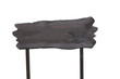 Old wooden sign post, with empty space for text