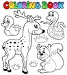 Coloring book with forest animals 2