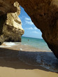 Colorful rock cliffs of the Algarve in Portugal Colorful rock cliffs of the Algarve in Portugal