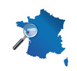 Vektor: Nantes : Carte de France - département de La Loire-Atlantique Nantes : Carte de France - département de La Loire-Atlantique